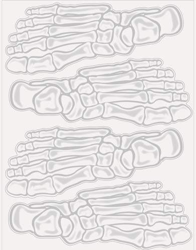 (image for) Skeleton Foot Print Cling Sheet