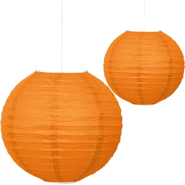 (image for) Pumpkin Orange Paper Lantern 1pk