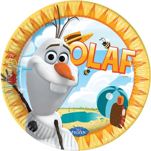 (image for) Summer Olaf 23cm Paper Plates x8