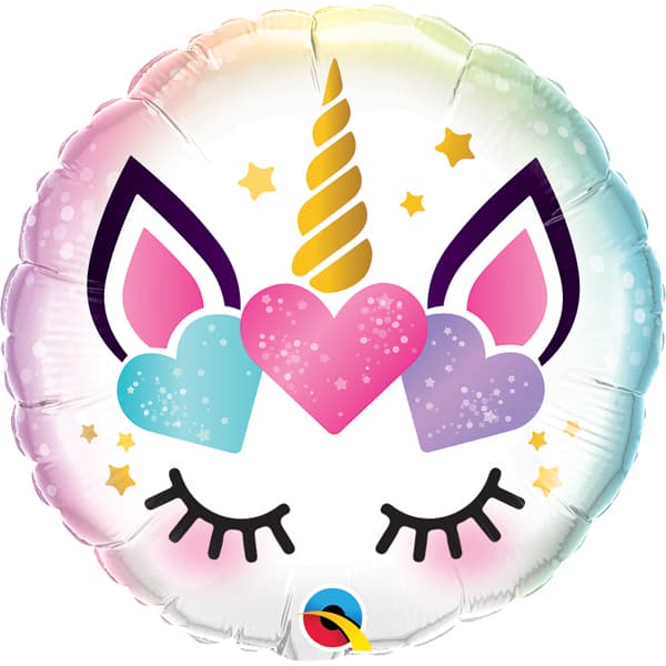 (image for) 18" Unicorn Eyelashes Foil Balloons