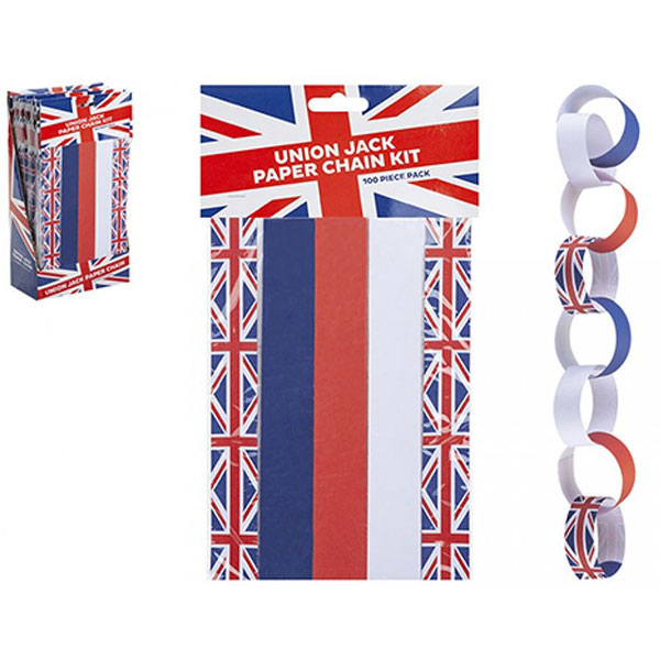 (image for) Union Jack Paper Chains Pack 100PK