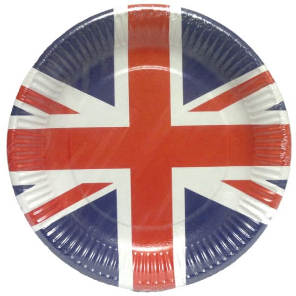 (image for) 9" Union Jack Best Of British Plates 8pk