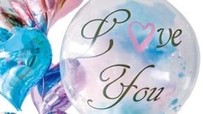 Valentines Aqua Balloons, Lights & Accessories