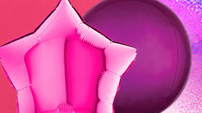(image for) Valentines Day Plain Bright Pink Foil Balloons