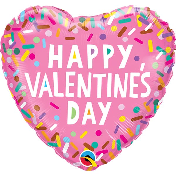 (image for) 18" Happy Valentines Day Sprinkles Foil Balloons