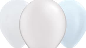 (image for) White Plain Latex Balloons