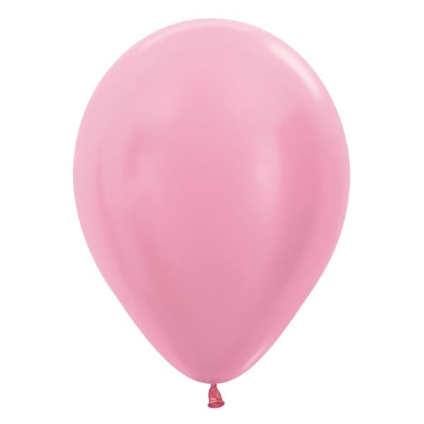 (image for) 12" Satin Pink Latex Balloons 50pk