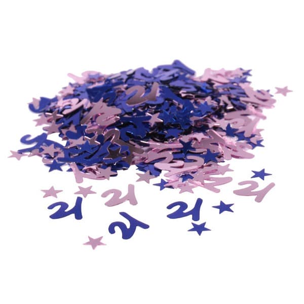 (image for) Blue And Silver 21 Metallic Confetti