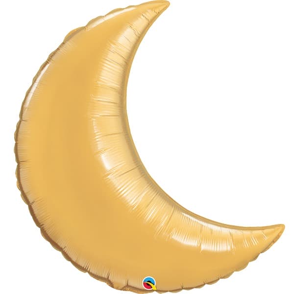 (image for) 35" Gold Crescent Moon Foil Balloons