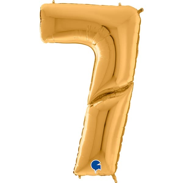 (image for) 64" Grabo Gold Number 7 Shape Balloons