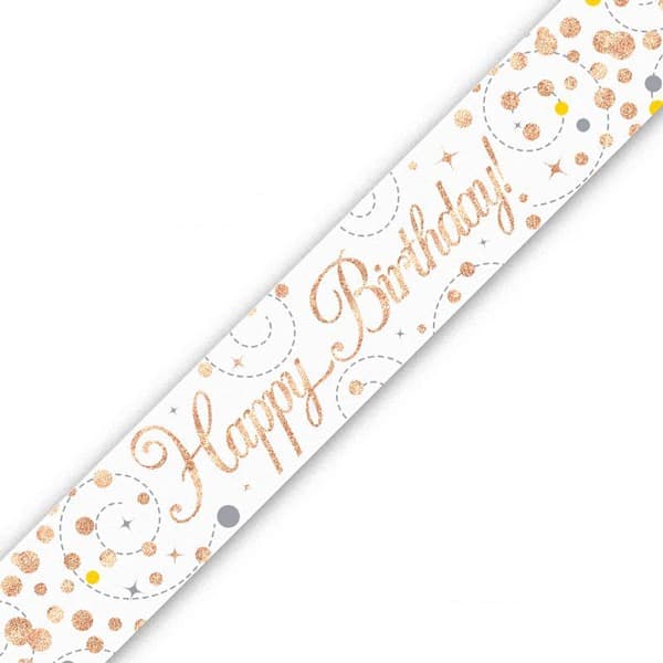 (image for) Sparkling Fizz Happy Birthday Holographic Banner