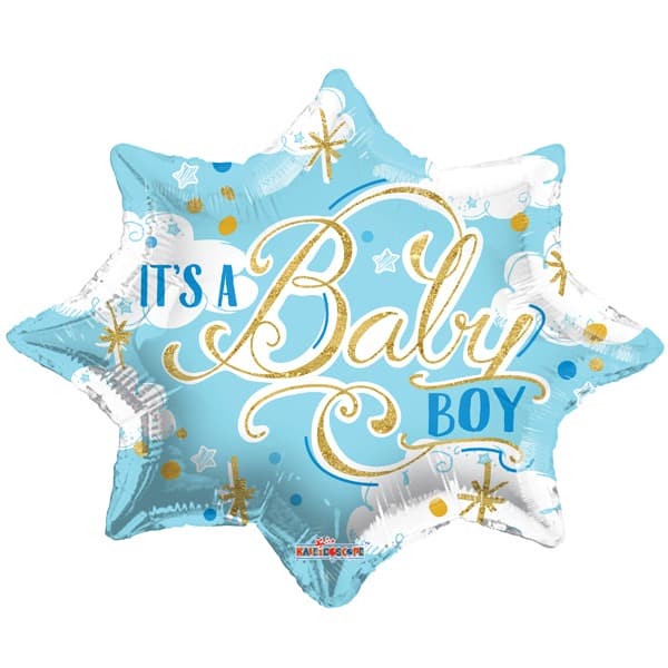 (image for) 20" Its A Baby Boy Blue Foil Balloons