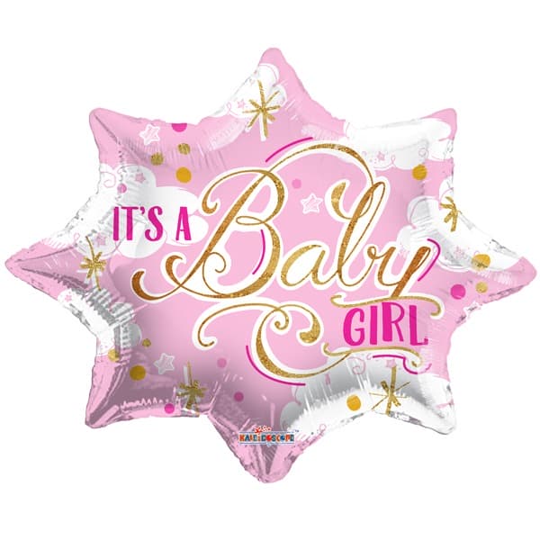 (image for) 20" Its A Baby Girl Pink Foil Balloons