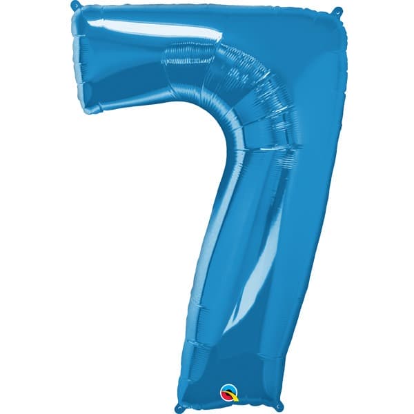 (image for) Qualatex Sapphire Blue Number 7 Supershape Balloons