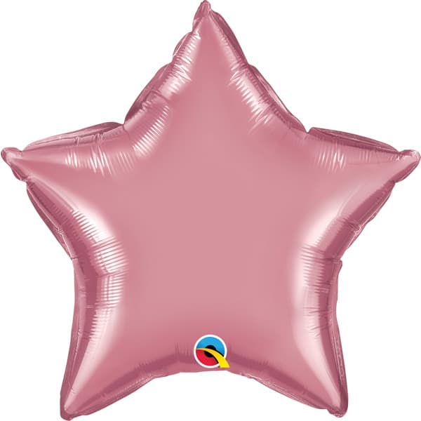 (image for) 20" Chrome Mauve Star Foil Balloons