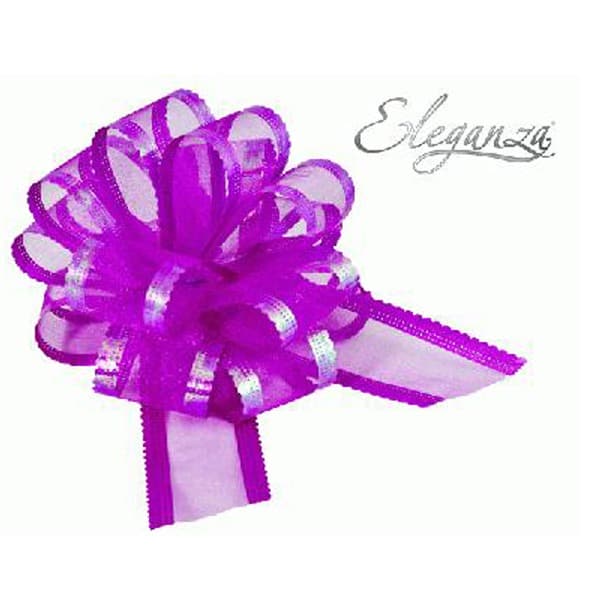 (image for) Fuchsia Organza Pull Bows 10pk