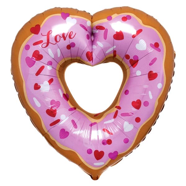 (image for) Open Heart Donut Supershape Balloons