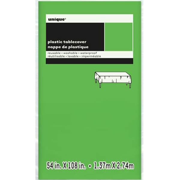 (image for) Lime Green Rectangle Plastic Tablecover