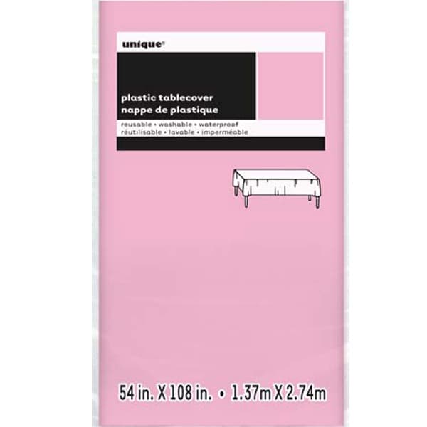 (image for) Pale Pink Rectangle Plastic Tablecover