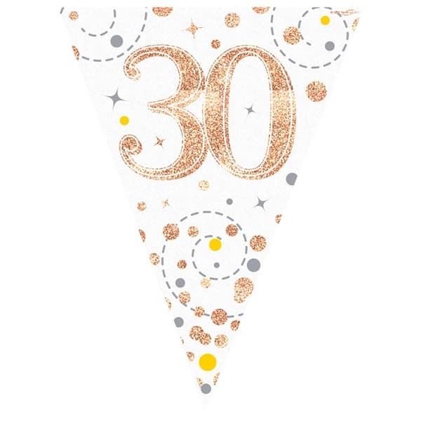 (image for) Happy 30th Birthday Sparkling Fizz Party Bunting