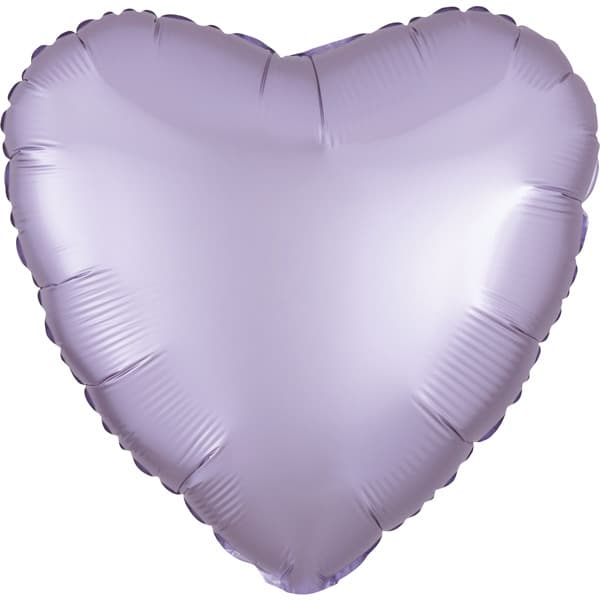 (image for) 18" Silk Lustre Pastel Lilac Heart Foil Balloons