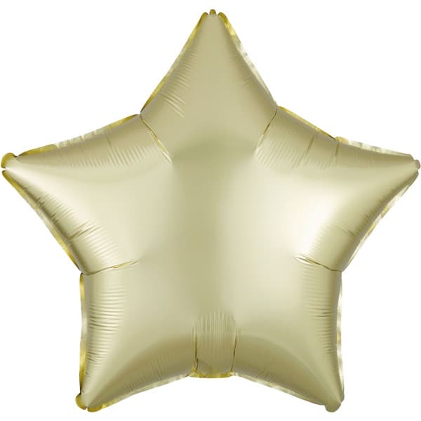 (image for) 18" Satin Luxe Pastel Yellow Star Foil Balloons