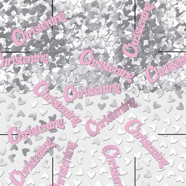 (image for) Pink Christening Metallic Confetti