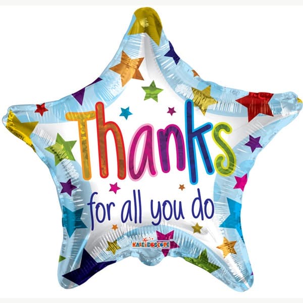 (image for) 18" Thank You For All You Do Foil Balloons