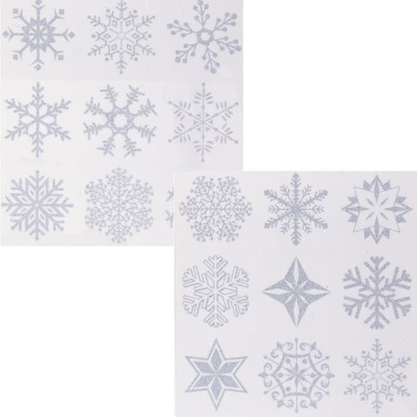 (image for) Glitter Snowflakes Window Clings