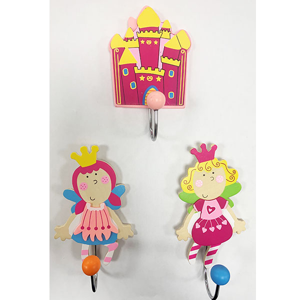 (image for) Princess And Fairy Wooden Hooks