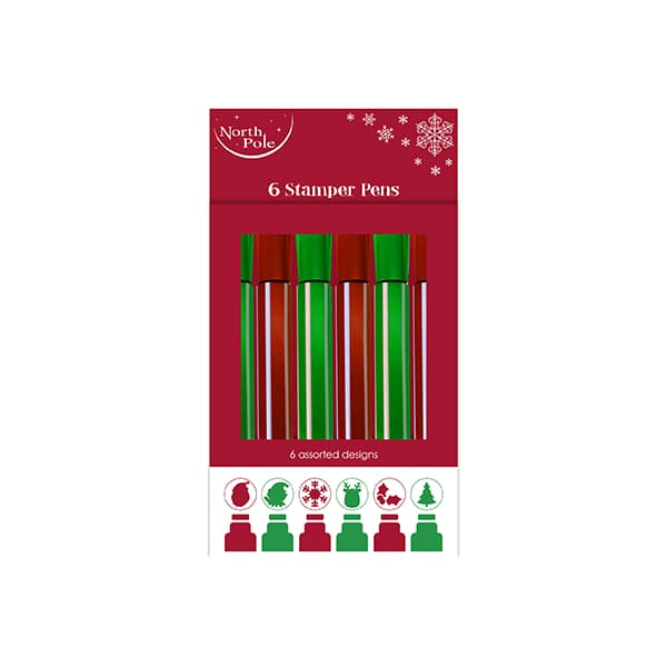 (image for) Christmas Stamp Pens 6pk