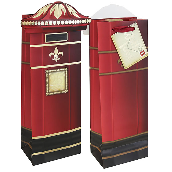 Postbox 25th December Bottle Gift Bags