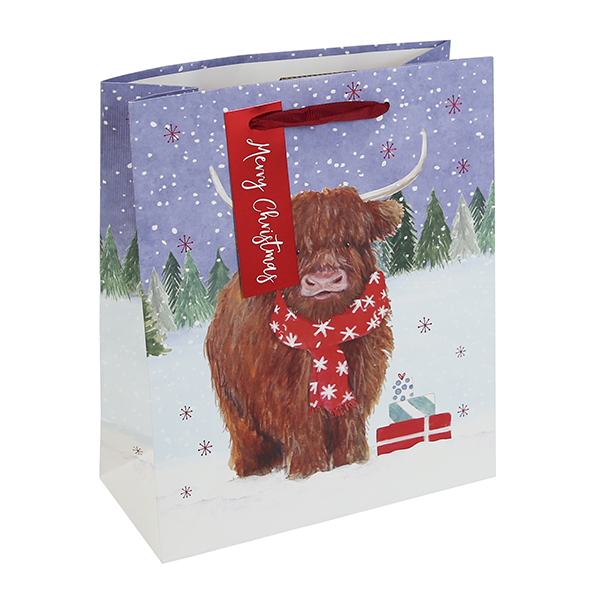 Highland Cow Kraft Medium Gift Bags