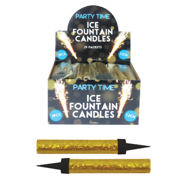 (image for) Gold Ice Fountain Sparklers 2pc