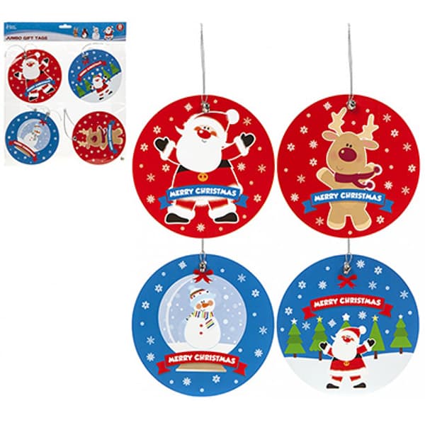 (image for) Jumbo Printed Gift Tags 8pk