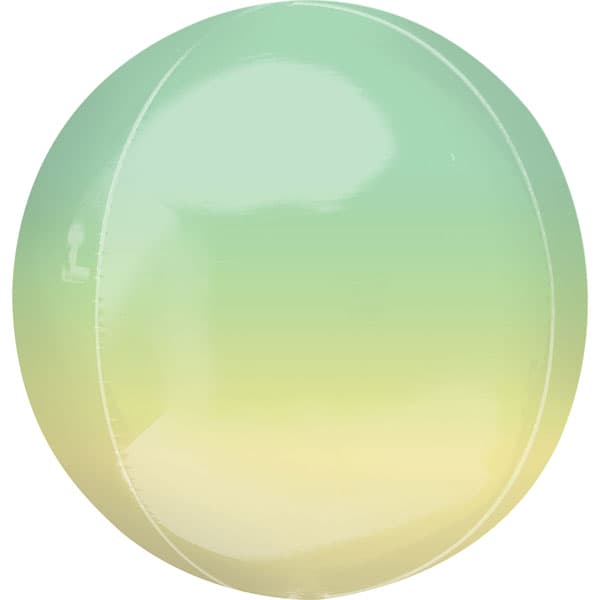 (image for) Yellow & Green Ombre Orbz Foil Balloons