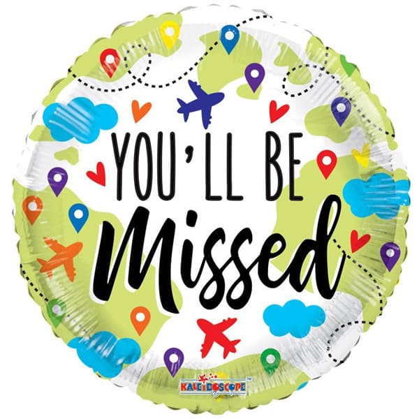 (image for) 18" You'll Be Missed Foil Balloons