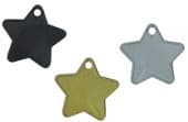 (image for) Gold Silver And Black Plastic Star Weights x100
